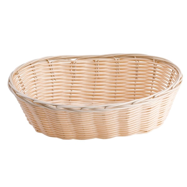 Tablecraft Handwoven, Oval Basket, Natural, PK12 - 1176W