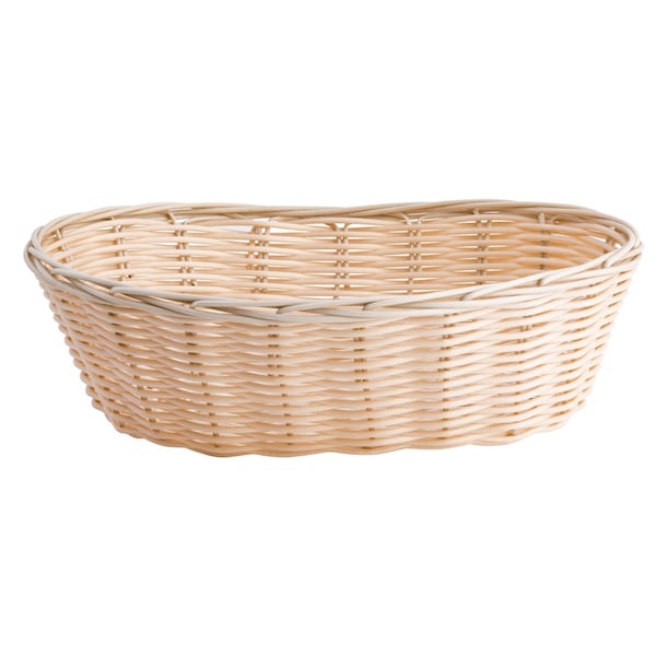 Tablecraft Handwoven, Oval Basket, Natural, PK12 - 1176W