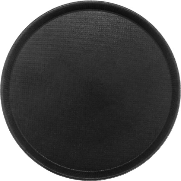 Carlisle Foodservice Round Tray, 14-5/8", Black, PK12 - 1400GL004