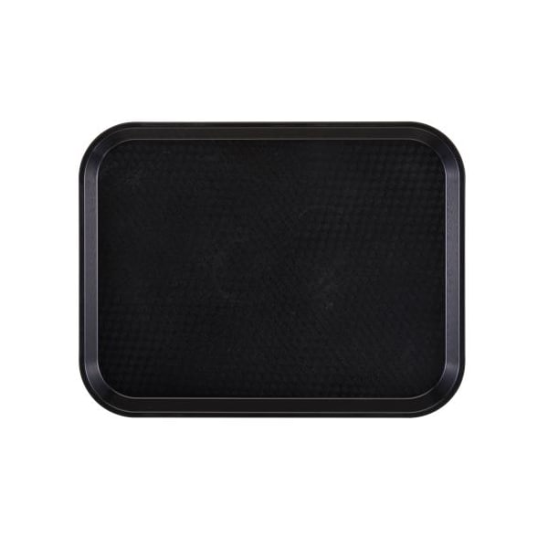 Cambro 14 in x 10 in Black Fast Food Tray - 1014FF110