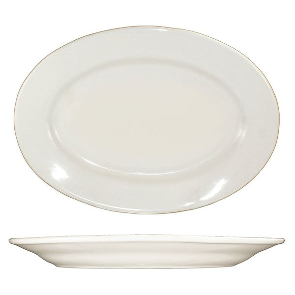 Iti Platter, 15-1/2x10-1/4, American Wht, PK12 - RO-51