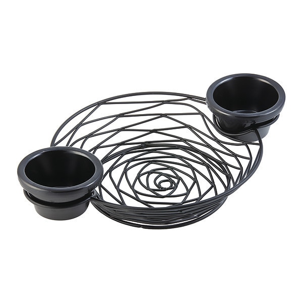 Tablecraft Artsan Rnd Basket W/Rmkn Hldr, 11"X8"X2" - BK171182
