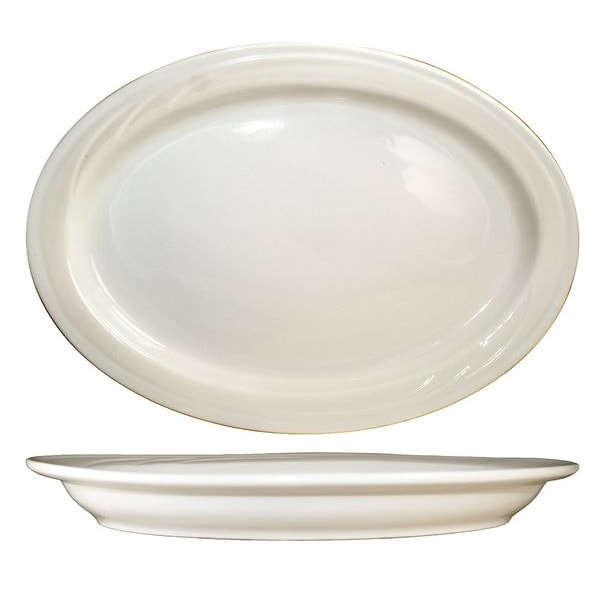 Iti Platter, 13x9-3/8, American White, PK12 - Y-14