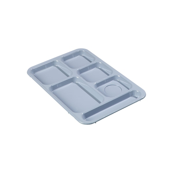 Carlisle Foodservice Right-Hand Compartment Tray, Blu, PK24 - 614R59