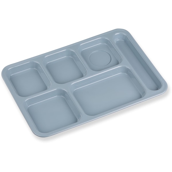 Carlisle Foodservice Right-Hand Compartment Tray, Blu, PK24 - 614R59