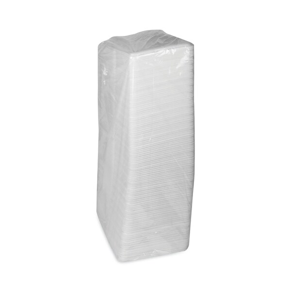 Pactiv Evergreen Supermarket Tray, #8S, 10 x 8 x 0.65, White, PK500 - 0TF108S00000