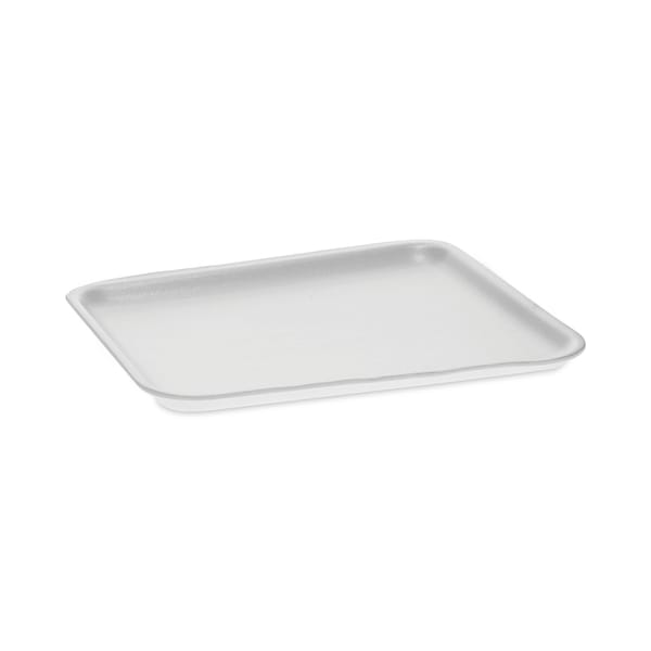 Pactiv Evergreen Supermarket Tray, #8S, 10 x 8 x 0.65, White, PK500 - 0TF108S00000