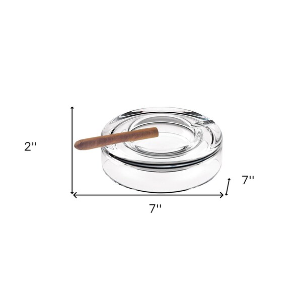 Homeroots Mouth Blown European Crystal Cigar Ash Tray - 376144