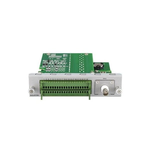 4 canales de entrada digital y 4 canales de salida digital con placa IRIG-B - ECU-P1761A-AE de Advantech Manufacturing.
