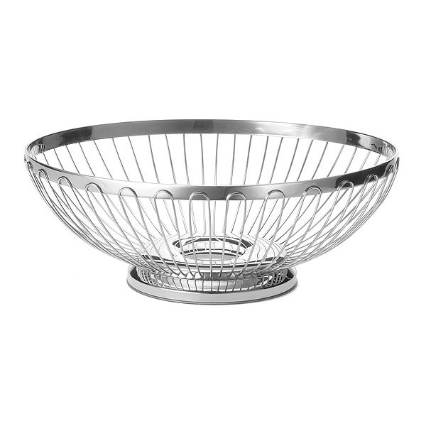 Tablecraft Regent Oval Basket, 18-8 SS, 7"X6"X2.75" - 6171