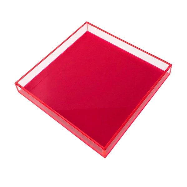 R16 Home Neon Hot Pink Square Lucite Tray - AVT01-PINK