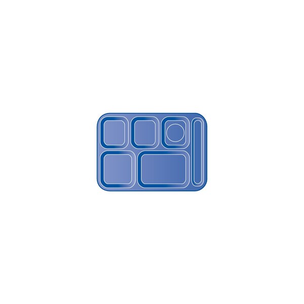 Carlisle Foodservice Right-Hand Compartment Tray, Grn, PK24 - 614R09