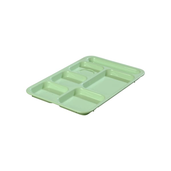 Carlisle Foodservice Right-Hand Compartment Tray, Grn, PK24 - 614R09