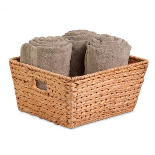 Honey-Can-Do Honey-Can-Do STO-02885 banana leaf basket large square; natural / brown - STO-02885