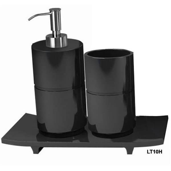 Tatara Group Tatara Group  LT10H Loft Collection Amenity Tray - Black Resin -pack of 3 - LT10H