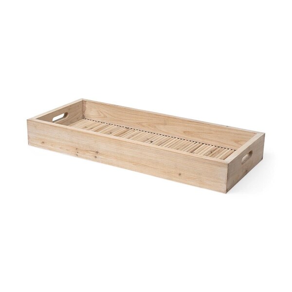 Tarifa Natural Blonde Wood with Coastal Inspired Tray - TA3090678