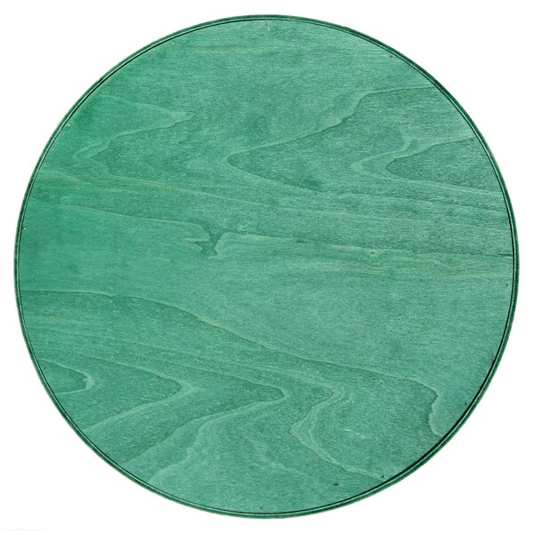 Elegant Designs "Believe" 13.75" Round Wood Serving Tray with Handles - HG2013-GBL