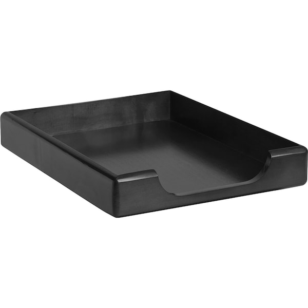 Rolodex Desk Tray, Wood, Letter, Black - 62523