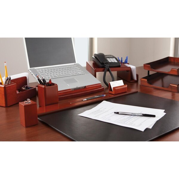 Rolodex Desk Tray, Wood, Letter, Black - 62523