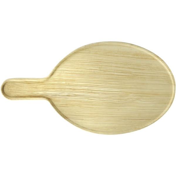 Abena Trays, Serving, Hampi Serving Platter w/ Handle, Eco-Friendly Palm Leaves, 14.2" x 8" - 1000007858