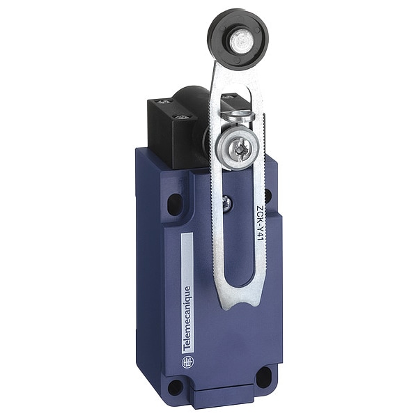 Interruptor de límite de Telemecanique Sensors, palanca de rodillo ajustable, rotativo, 1NC/1NO, 3A @ 240V AC, Ubicación del actuador: Lateral - XCKS541H7