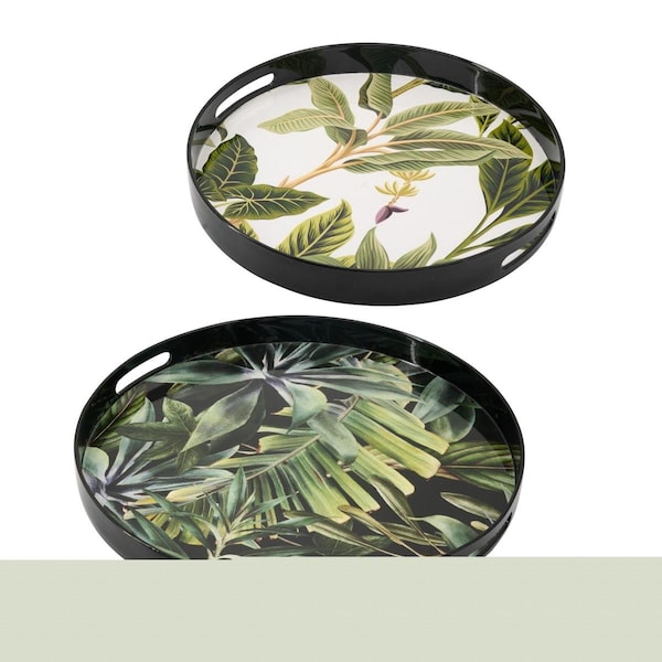 Trascocina Jungle Decorative Tray, Multi Color - Set of 2 - TR3179839
