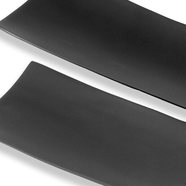 Homeroots 6 x 18 x 2 in. Larga Black Trays - Set of 2 - 354889