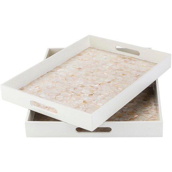 Livabliss Alessandra 15 x 20 x 2 in. Tray, Multi Color - ALS002-SET