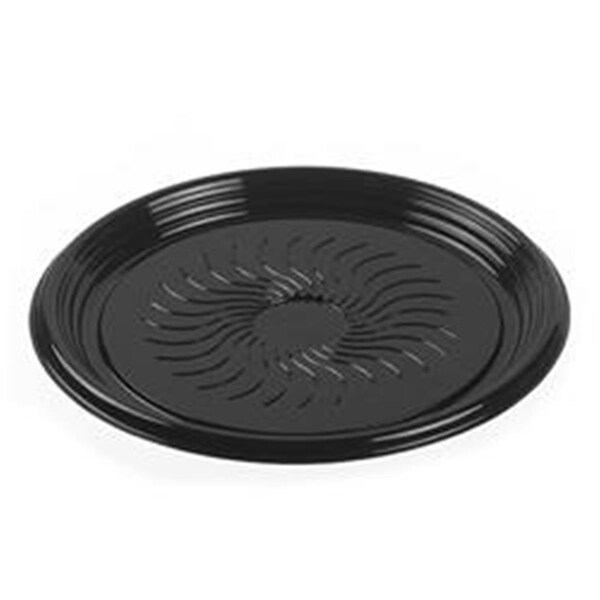 Polar Pak 51200PK CPC 12 in. Ebony Flat Cater Tray, Black, 50PK - 51200PK  CPC