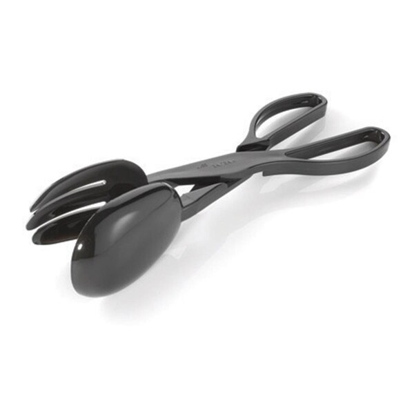Fineline Settings Platter Pleasers Black Salad Scissor Tongs - Bulk Pack - 3304-BL