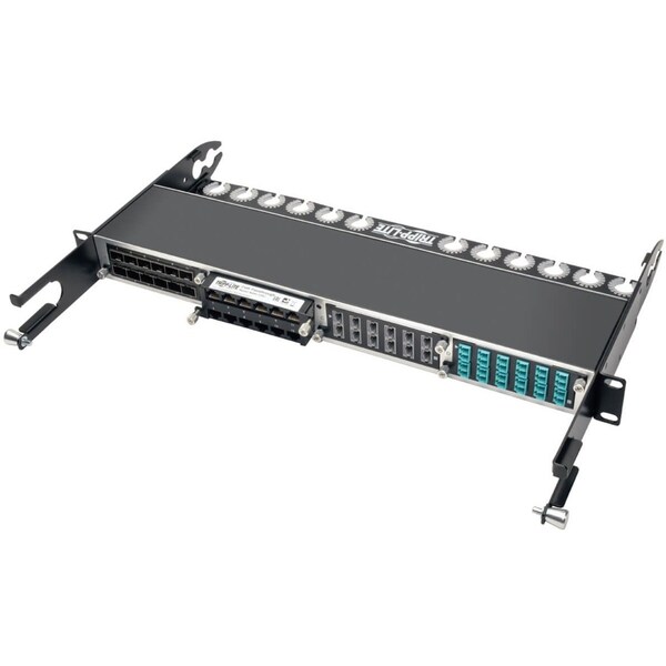 Tripp Lite Fiber Cassette, Cat6a, Passthrough, 12 RJ45 - N484-12RJ