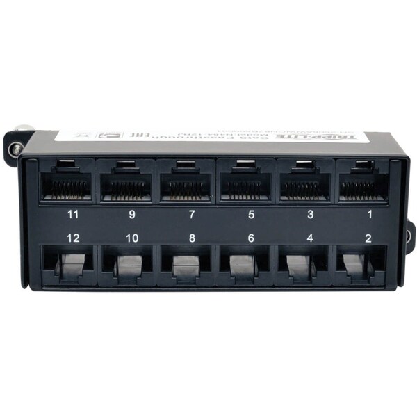Tripp Lite Fiber Cassette, Cat6a, Passthrough, 12 RJ45 - N484-12RJ