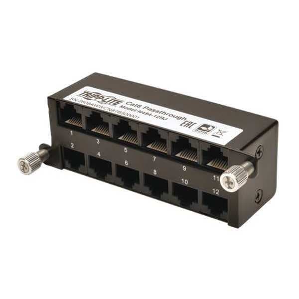 Tripp Lite Fiber Cassette, Cat6a, Passthrough, 12 RJ45 - N484-12RJ