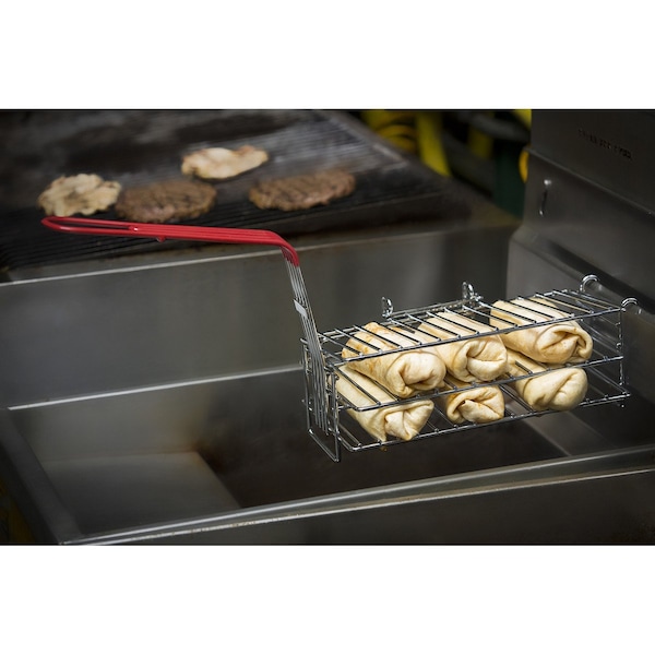 Tablecraft Burrito Fry Bskt, Nickel Pltd, Red Hndl - TB1164
