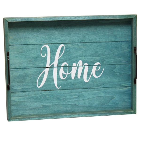 Elegant Designs Elegant Designs Decorative Wood Serving Tray, "Home" - HG2000-BHW