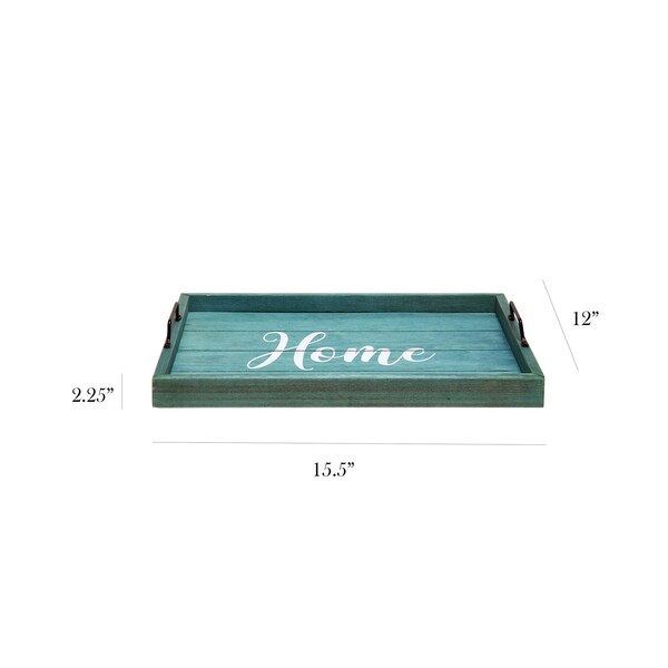 Elegant Designs Elegant Designs Decorative Wood Serving Tray, "Home" - HG2000-BHW
