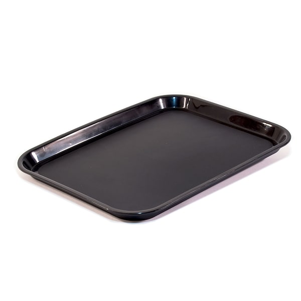 Hapco-Elmar Essential 10.5x13.75" Rect. Tray W/ Round Corners, Black, PK 36 - R3000BLK