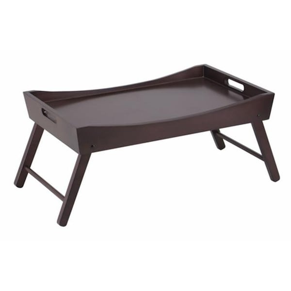 Winsome Winsome 92022 Benito Bed Tray with Curved Top Foldable Legs- Espresso - 92022