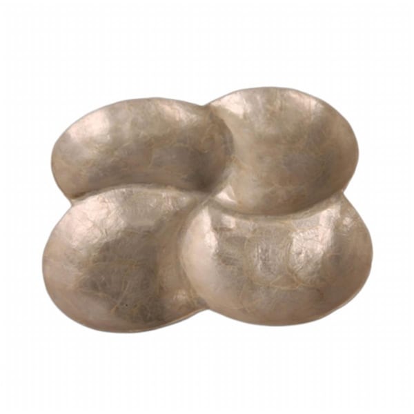 Cheungs 8.5 in. Natural Capiz Clove Shaped Tray - CRBH-15