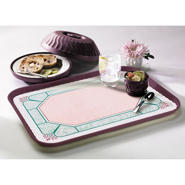 Hoffmaster 13" x 17" Scalloped Cobblestone Paper Traymats, PK1000 - 426112A