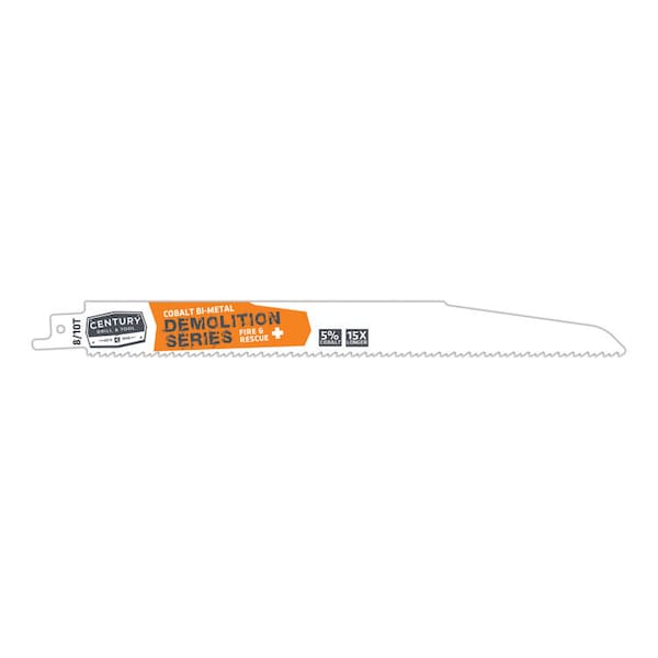 Century Drill & Tool Recip Blade 8/10T X9 Cobalt Bi-Metal Demo 7/8W.062 Thick 1/2Shank - 7471