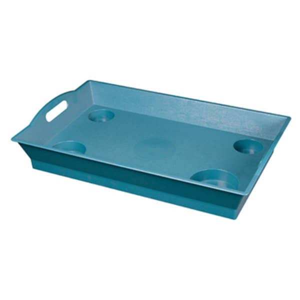 Little Butler TRAYLAQUA-6 PVC Serving Tray, Aqua - Large, 6PK - TRAYLAQUA/6