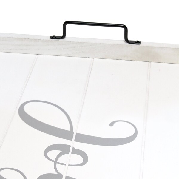 Elegant Designs Elegant Designs Decorative Wood Serving Tray, "Joy" - HG2000-WJY