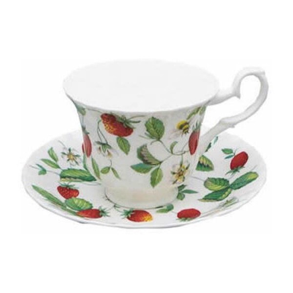 Roy Kirkham 230 ml Alpine Strawberry Teacup & Saucer - Set of 2 - ER2702