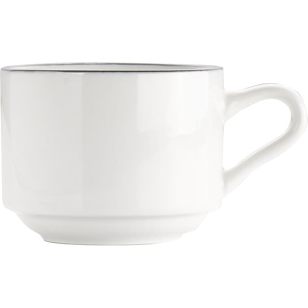 Iti Cup, 8 fl oz, European White w/Black, PK36 - TB-23-BL