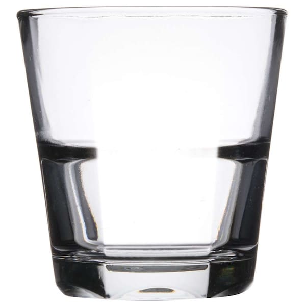 Anchor Hocking 12 oz. Clarisse Double Old Fashion Stackable Rim Tempered Glass, PK24 - 90253