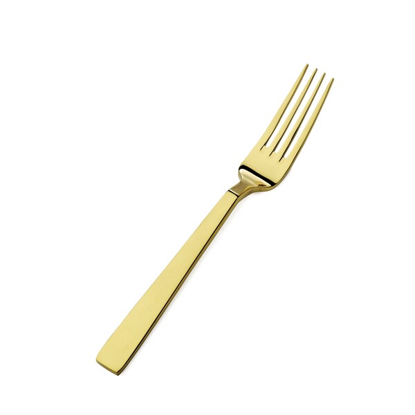 Bon Chef Roman, Dinner Fork, Euro, Mirror Finish, 18/10, 8.13" - Gold , set of 12 - S3706G