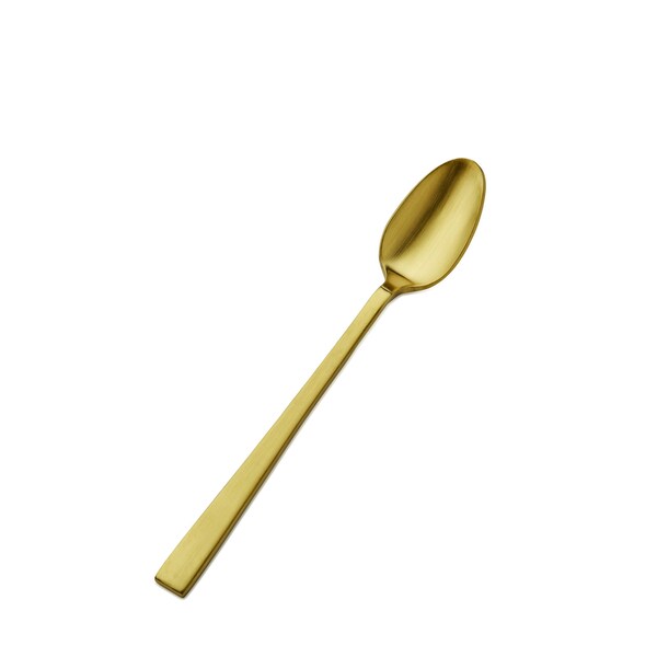 Bon Chef Roman, Ice Teaspoon, Matte Finish, 18/10, 7.25" - Gold Matte , set of 12 - S3702GM