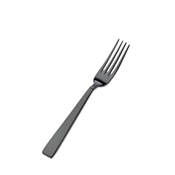 Bon Chef Roman, Salad/Dessert Fork, Mirror Finish, 18/10, 7.13" - Black , set of 12 - S3707B