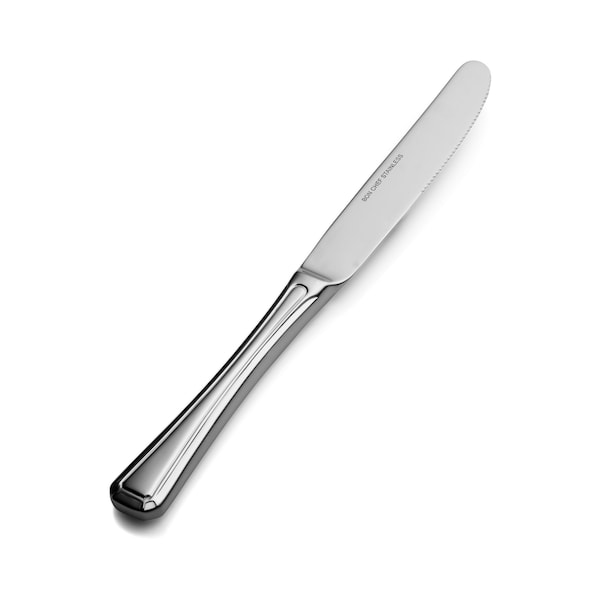 Bon Chef Prism, Dinner Knife, Euro, Solid Handle, Mirror Finish, 13/0, 9.63" , set of 12 - S512